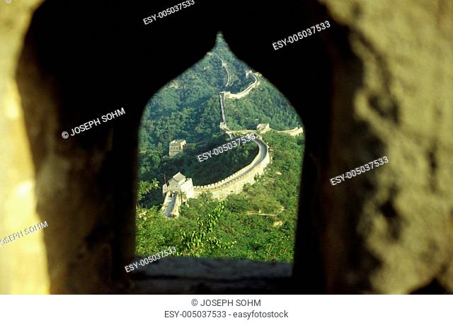 The Great Wall at Mutianyu in Beijing in Hebei Province, Peoples Republic of China