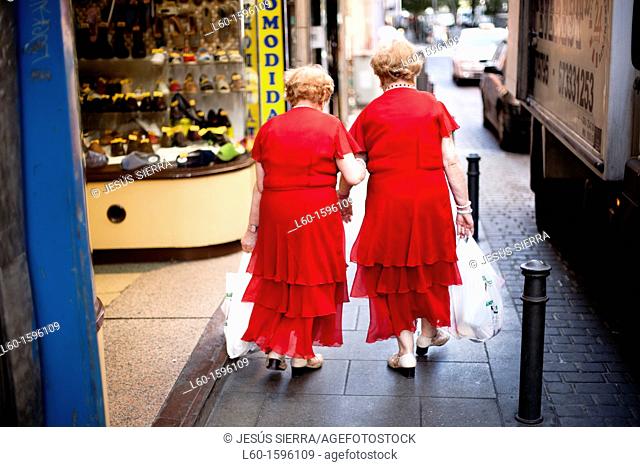 Twins in Madrid, Europe, Spain