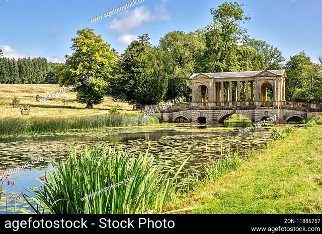 Palladian Bridge Stowe Gardens Buckingham UK