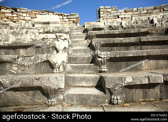 View to the stairs of Council House in Aphrodisias Archaeological Site, Geyre, Aydin Province, Asia Minor, Turkey, Europe