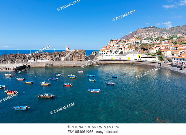 Harbor Camara de Lobos near Funchal, Madeira Island, Portugal