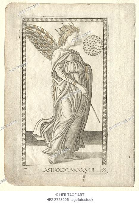 Astrology (from the Tarocchi, series C: Liberal Arts, #29), before 1467. Creator: Master of the E-Series Tarocchi (Italian, 15th century)