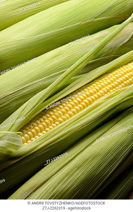 Grains of ripe corn