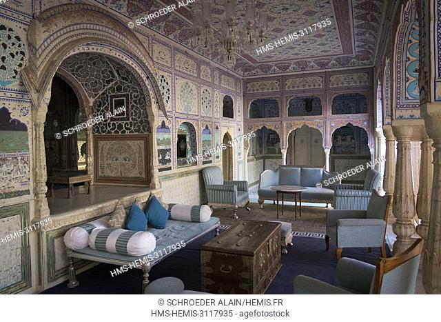 India, Rajasthan State, Samode, Samode Palace has been converted into a luxury hotel