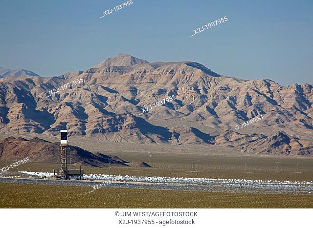 San Bernardino County, California - Brightsource Energy's Ivanpah Solar Project, a solar thermal electric generating facility in the Mojave Desert