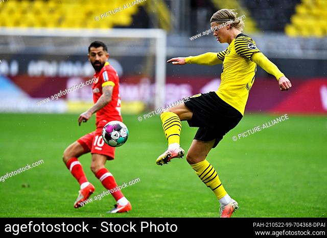 22 May 2021, North Rhine-Westphalia, Dortmund: Football: Bundesliga, Borussia Dortmund - Bayer Leverkusen, Matchday 34 at Signal Iduna Park
