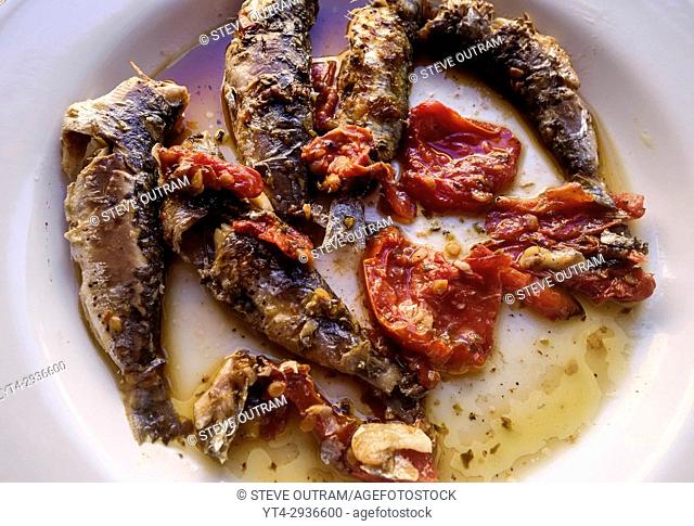 Grilled Sardines with Tomatoes, Olive Oil and Balsamic Vinegar