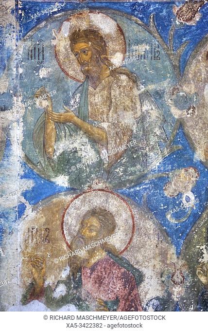 Original Frescoes, Cathedral of the Dormition (1162), Rostov Veliky, Golden Ring, Yaroslavl Oblast, Russia
