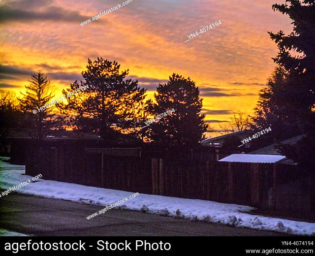 Winter sunrise at southern Oregon