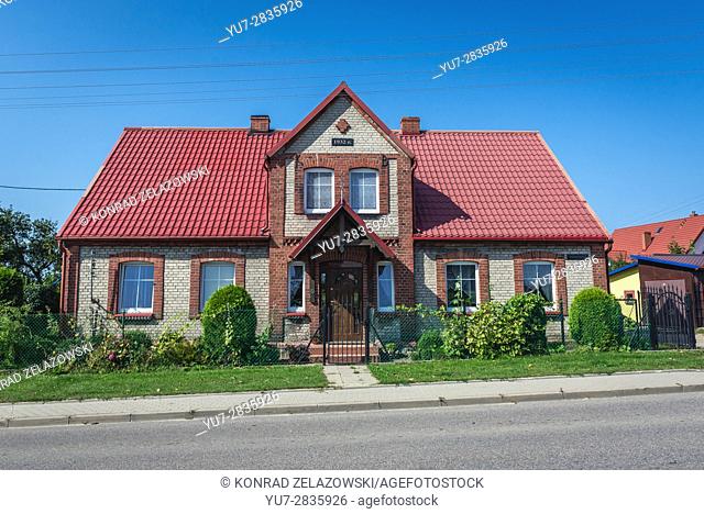 House in Przodkowo village in Kartuzy County, Kashubia region of Pomeranian Voivodeship in Poland