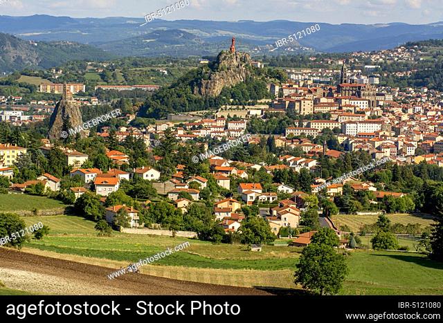 Le Puy en Velay. City of Le Puy-en-Velay, Haute Loire department, Auvergne-Rhone-Alpes, France, Europe