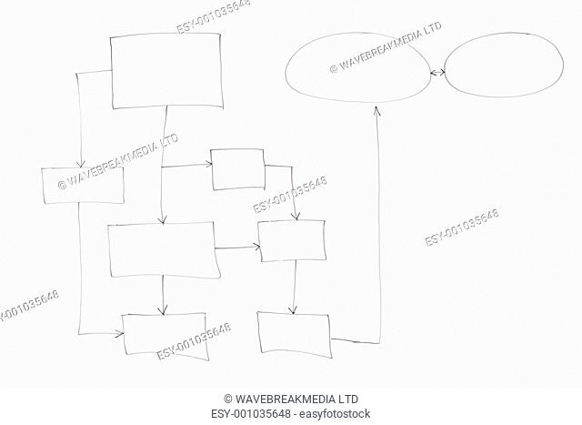 Empty organization chart isolated on a white background