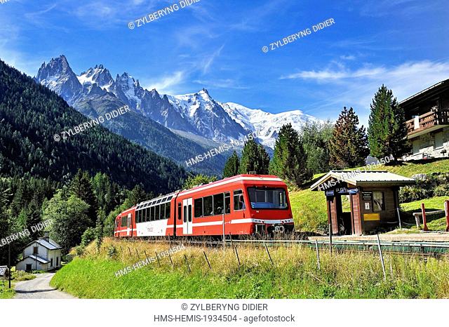 France, Haute Savoie, Chamonix, La Joux station, L'Express du Mont Blanc