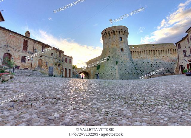 Italy, Marche, Acquaviva Picena, the castle
