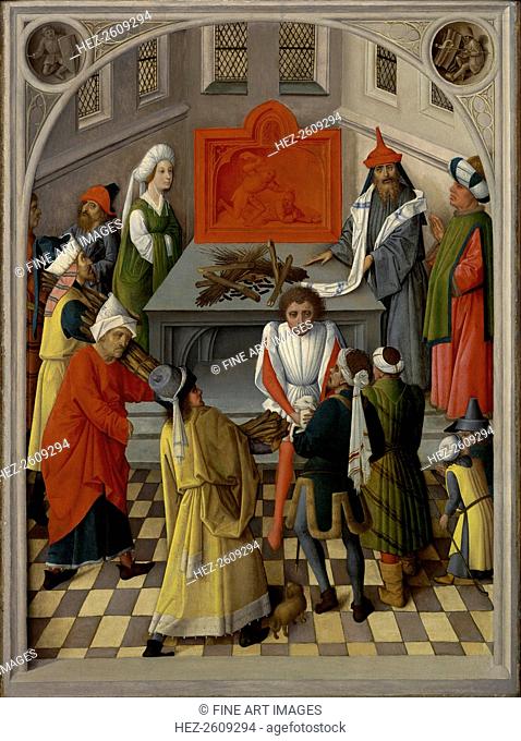 The offering of the jews, ca 1465. Artist: Master of the Gathering of Manna (active 1460-1470)
