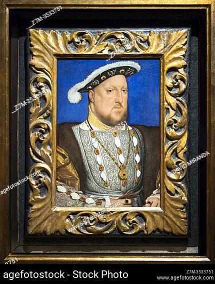 Retrato de Enrique VIII de Inglaterra. Hans Holbein el Joven. Museo Nacional Thyssen-Bornemisza. Madrid. España