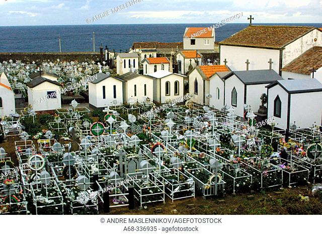 Graveyard in Lomba da Maia, São Miguel island. Azores, Portugal