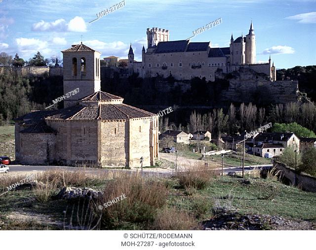 Segovia, Kirche Vera Cruz und Alcazar/Aussenansicht