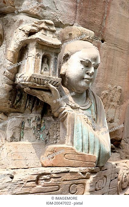 Baoding Mountain Rock Carvings in Chongqing, The Dazu Rock Carvings, China