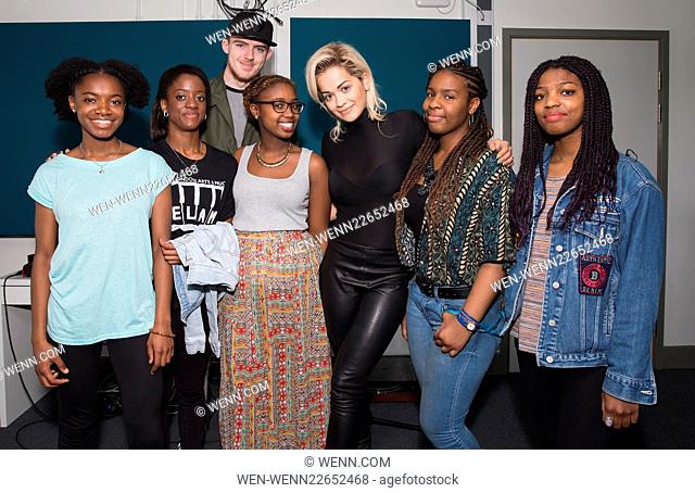 Rita Ora visits the Elam Arts & Music The Industry Academy in Stratford, East London. 'Rita Ora knows all about mentoring on TV shows but before she takes up...
