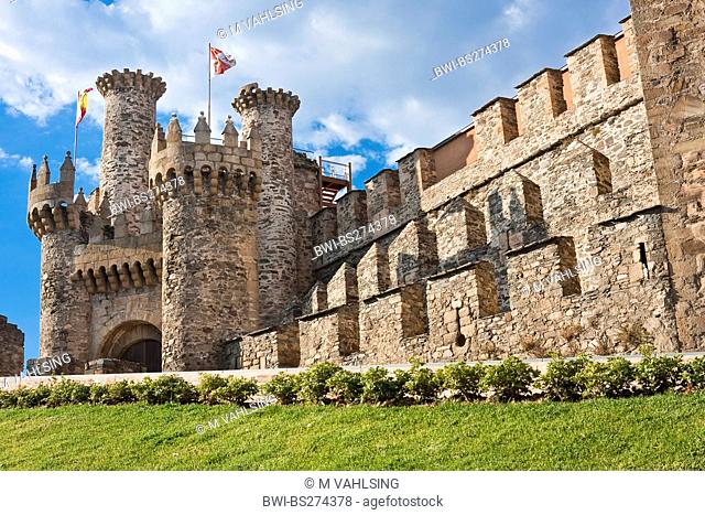 gate of the Castillo de Ponferrada, Spain, Leon, Kastilien, Ponferrada