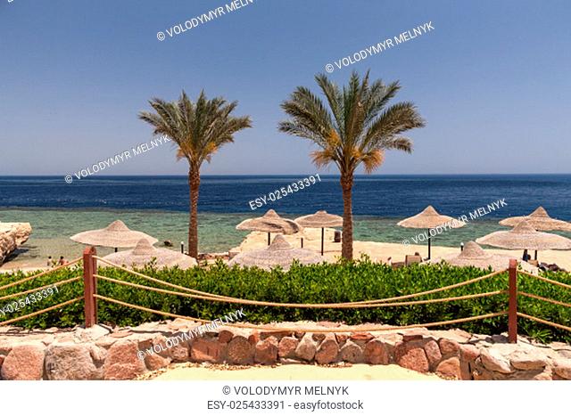 The beach at the luxury hotel, Sharm el Sheikh, Egypt