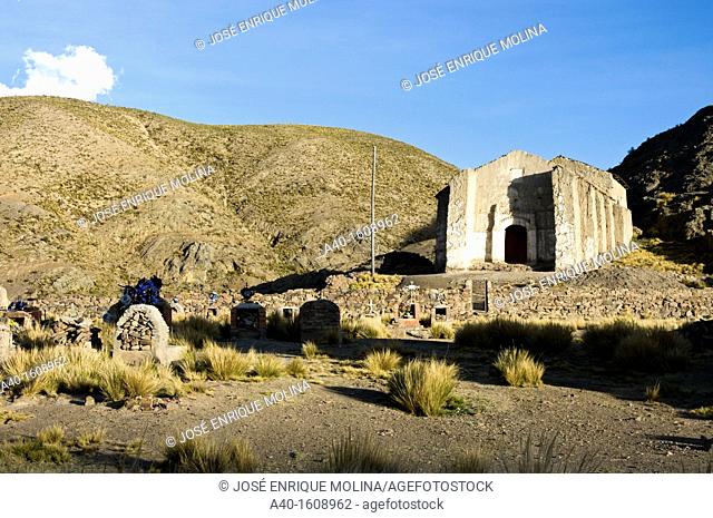 Bolivia. Oruro department. Ancient colonial church in Lequepalca