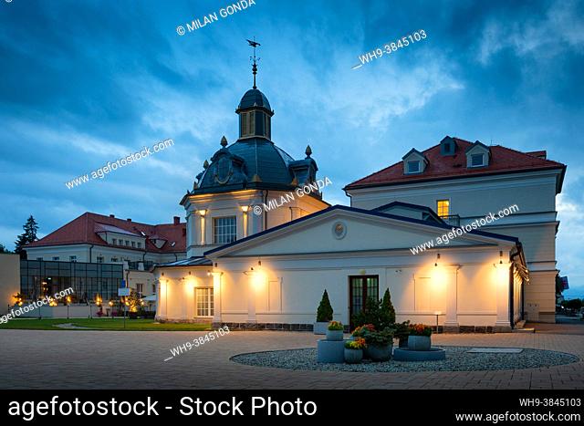 Historical spa buildings in Turcianske Teplice, Slovakia