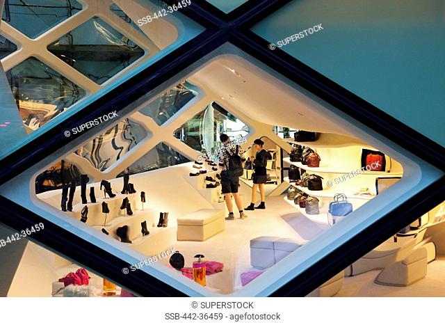 Interiors of the Prada Store in a shopping mall, Minami-Aoyama, Tokyo, Japan