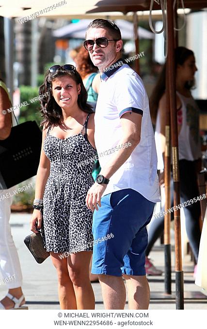 Robbie Keane and Giovani Dos Santos seen leaving Il Pastaio together after having lunch Featuring: Robbie Keane Where: Los Angeles, California