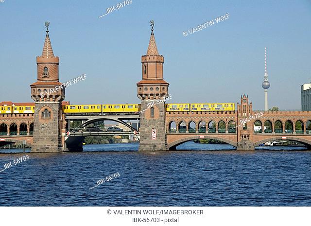Bridge Oberbaumbrücke over the river Spree, Berlin, Germany