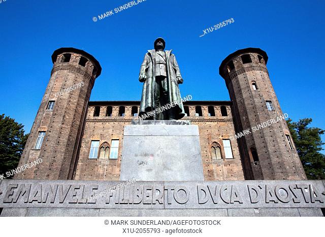 First World War Memorial to Emanuele Filiberto 2nd Duke of Aosta in Piazza Castello Turin Piedmont Italy