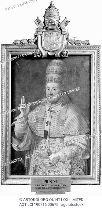 Pius VI, Pope Pius VI, 1717-1799, painting, Oil on canvas, Height, 180 cm (70.8 inches), Width, 95 cm (37.4 inches)