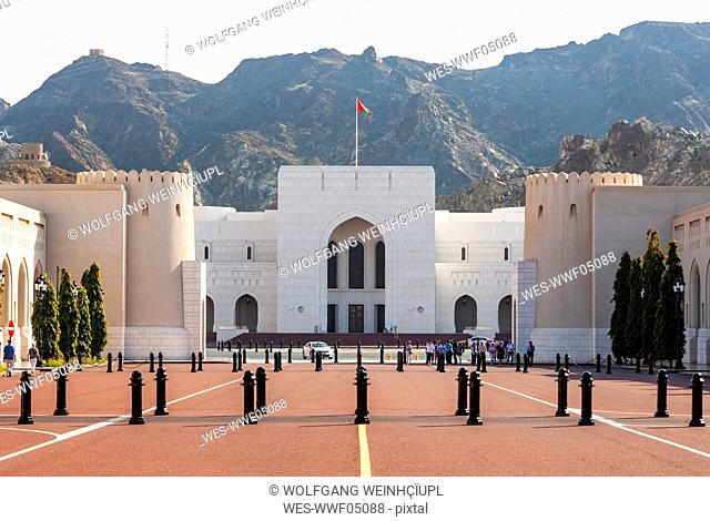 Al Alam square, National Museum, government district, Muscat, Oman