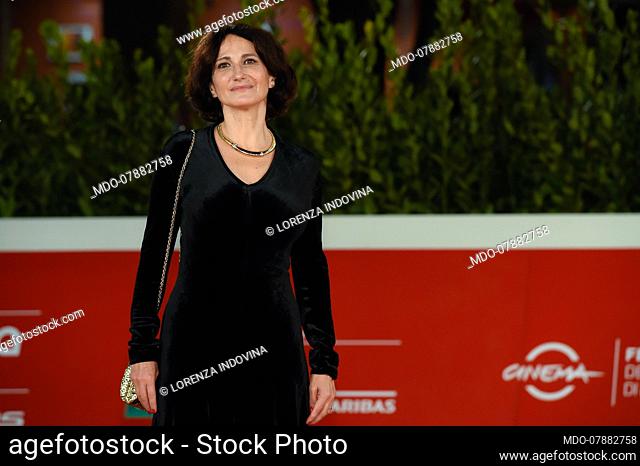 Italian actress Lorenza Indovina at Rome Film Fest 2020. Cosa sarà Red Carpet. Rome (Italy), October 24th, 2020