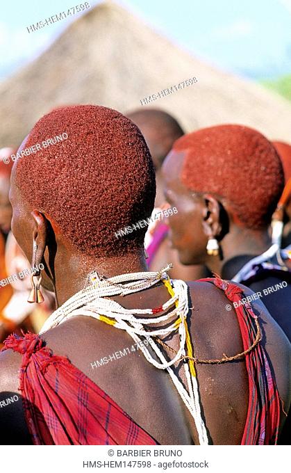 Kenya, Rift Valley, Masai village Manyatta, Alamal, ritual ceremony
