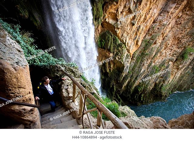 Spain, Aragon Region, Zaragoza Province, Monasterio de Piedra Natural ParkCola de Caballo waterfall