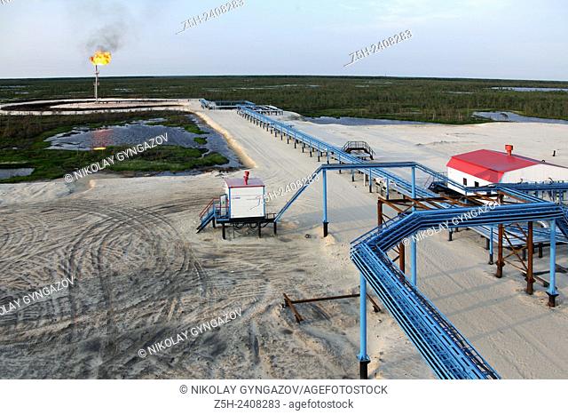Russia, Khanty-Mansi Autonomous Okrug-Yugra. Oil company Russneft. Nizhnevartovsk district