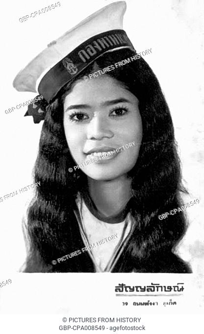 Thailand: A southern Thai beauty photographed in a Phuket studio c. 1950s