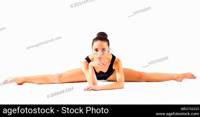 Young ballerina (isolated on white ver)