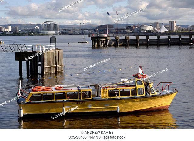 Water taxi, Cardiff Bay, Cardiff, Wales, UK, Europe