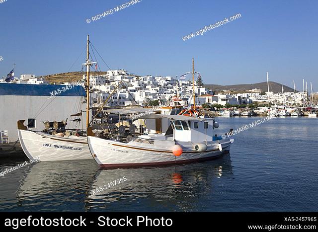 Fishing Boats, Old Port of Naoussa, Paros Island, Cyclades Group, Greece