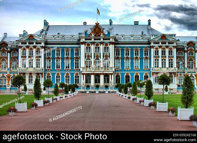 Catherine Palace, located in the town of Tsarskoye Selo. St. Petersburg, Russia