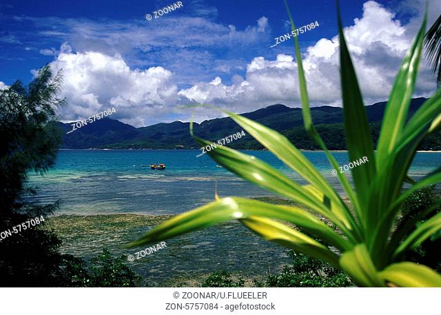 Die Landschaft auf der Insel Mahe auf den Seychellen im Indischen Ozean