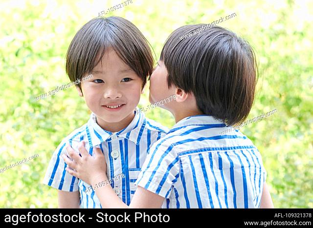 Young Japanese twins