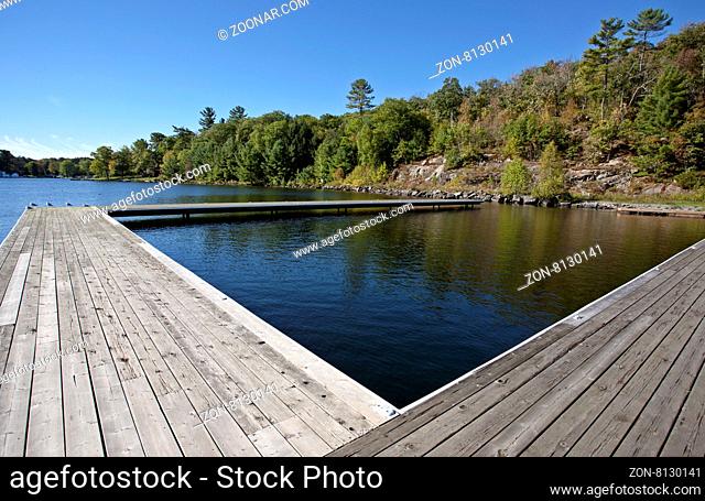 Port Carling Muskoka Canada lake and docks