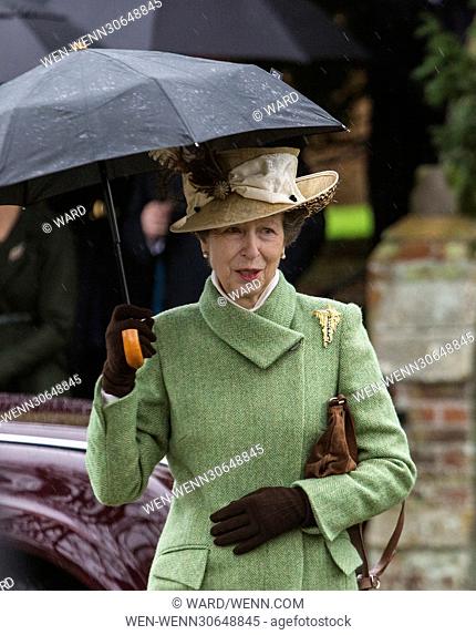 The Royal family attend teh church of St Mary Magdalene on the Sandringham Estate in Norfolk on Christmas Day 2015 Featuring: Princess Anne Where: Kings Lynn
