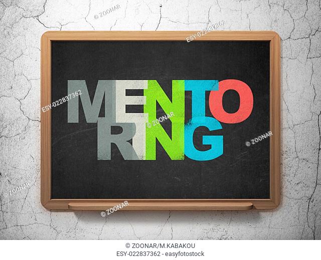 Education concept: Mentoring on School Board background
