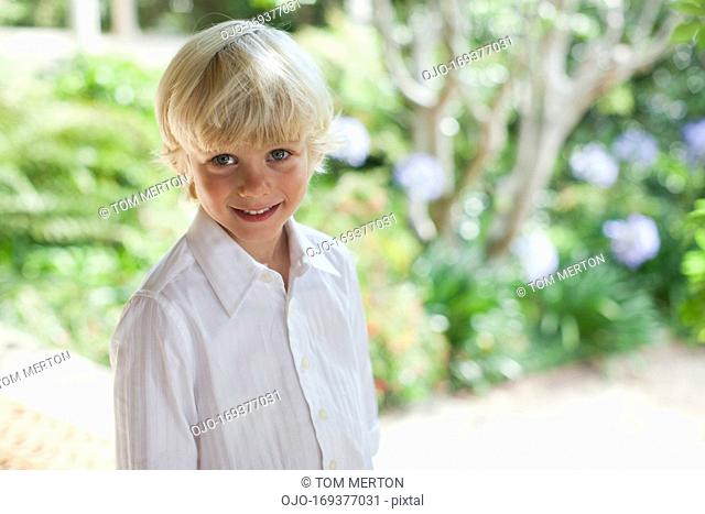 Boy at wedding reception