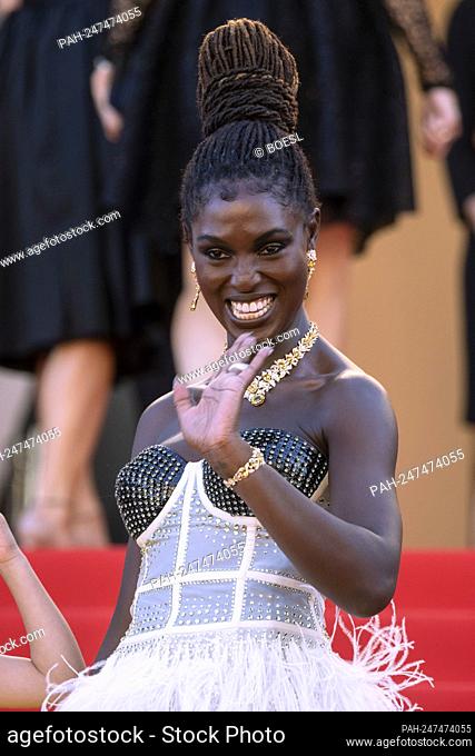 Jodie Turner-Smith attends the premiere of 'Stillwater' during the 74th Annual Cannes Film Festival at Palais des Festivals in Cannes, France, on 08 July 2021